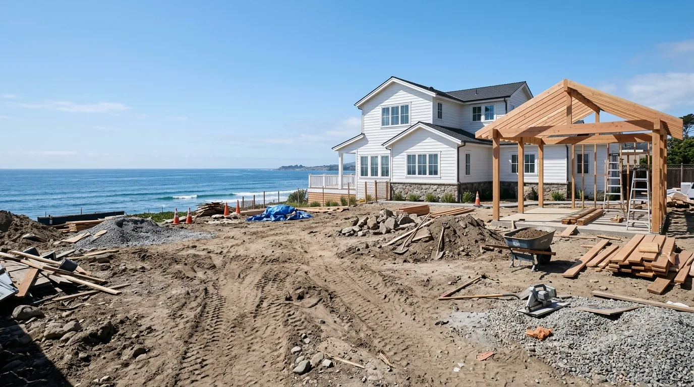Open patio before the pergola was built
