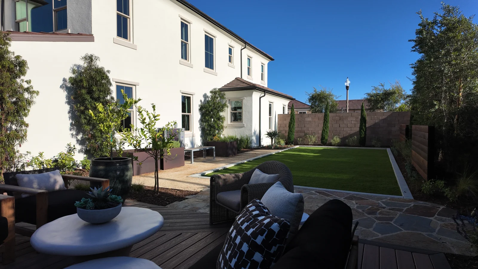 Landscape design rendering for an Orange County backyard project